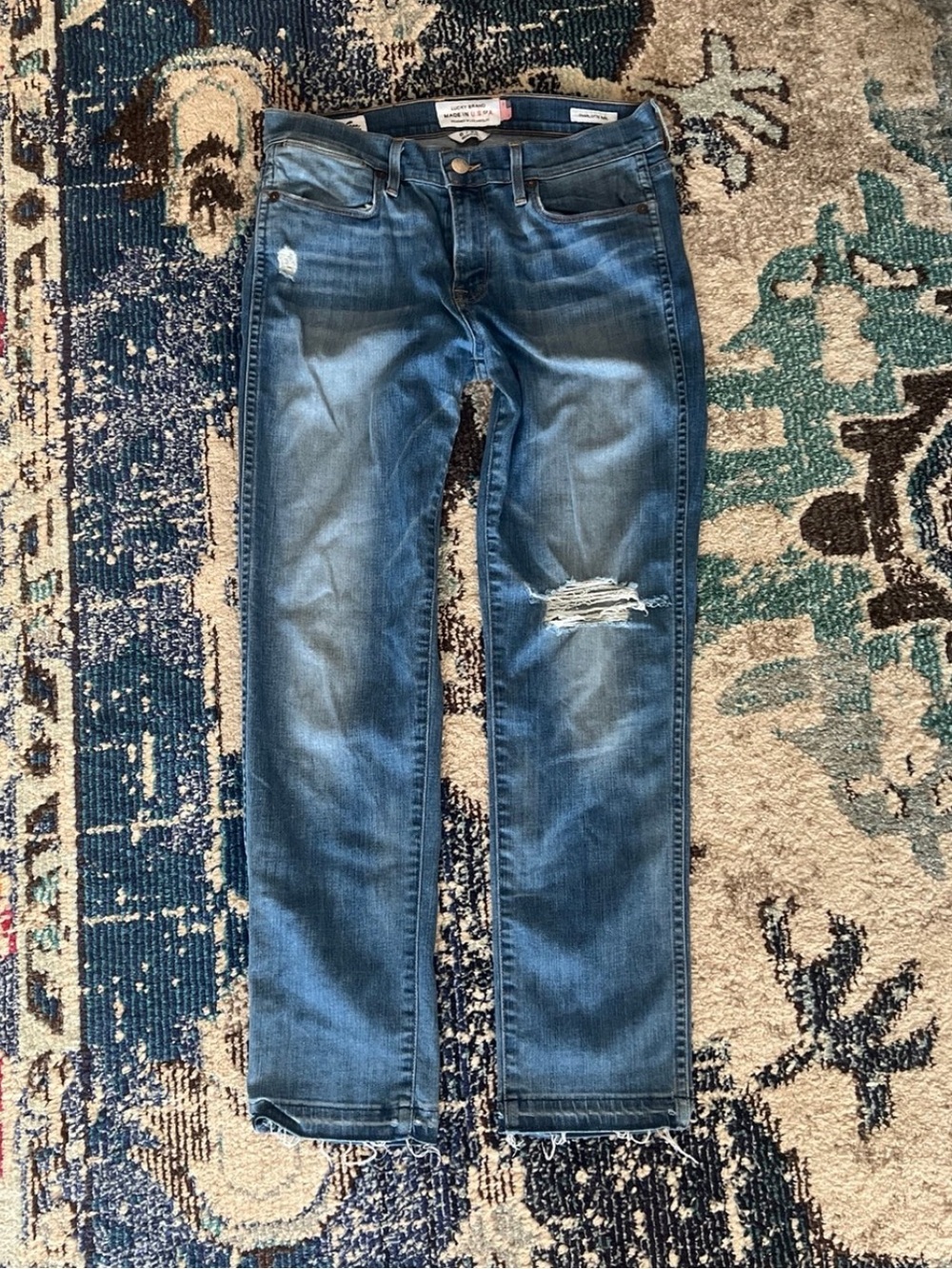 Lucky Brand Women's Charlotte Rail Distressed Skinny Jeans - Medium Blue Wash